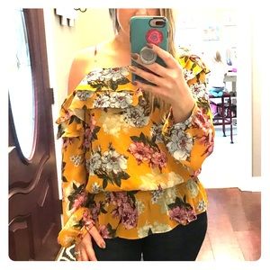 Floral chiffon top